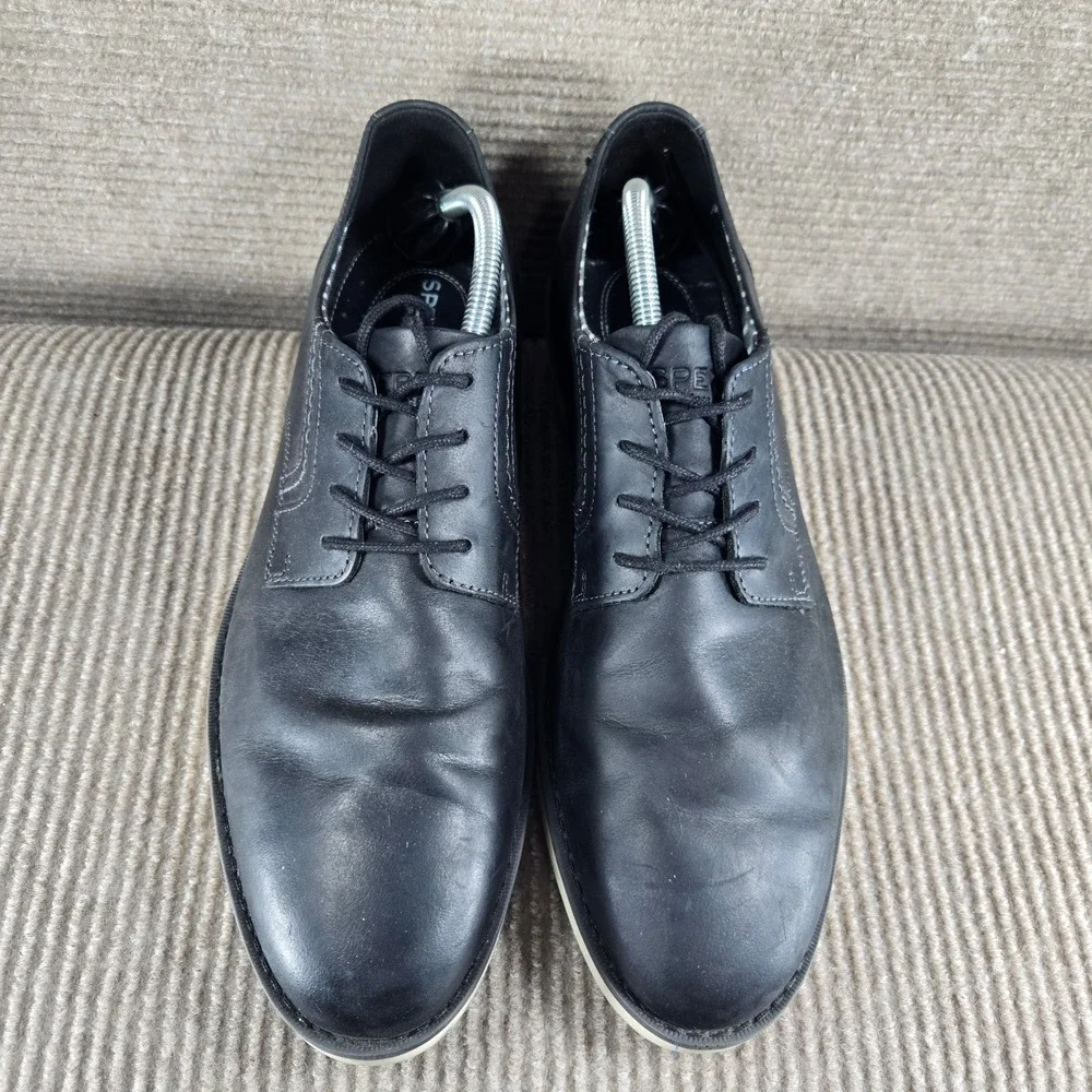 Sperry Mens 12M Navy Blue Leather STS22074 Lace Up Oxford Shoes‎